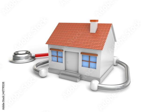 Obraz  simple house and stethoscope