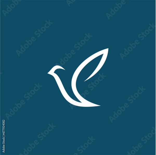 Obraz abstract blue bird