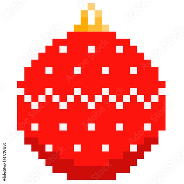 Obraz Pixel Christmas ball