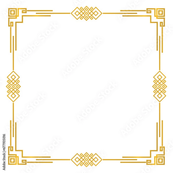 Obraz Gold chinese border frame