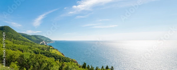 Obraz Panorama of a coastal scene on the cabot trail