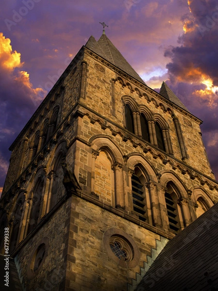 Obraz Church Against Dramatic Sky