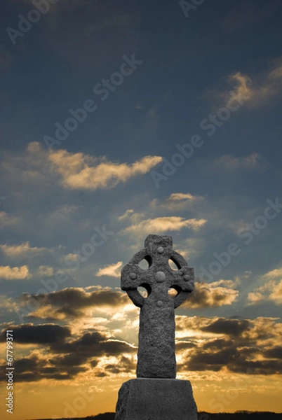 Obraz Sunrise on Celtic Cross