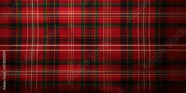 Obraz Christmas plaid pattern background