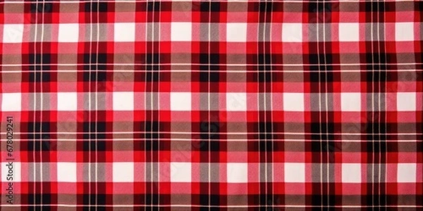 Obraz Christmas plaid pattern background