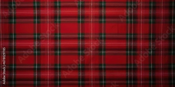 Obraz Christmas plaid pattern background