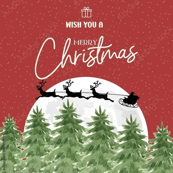 Obraz Merry Christmas Card 