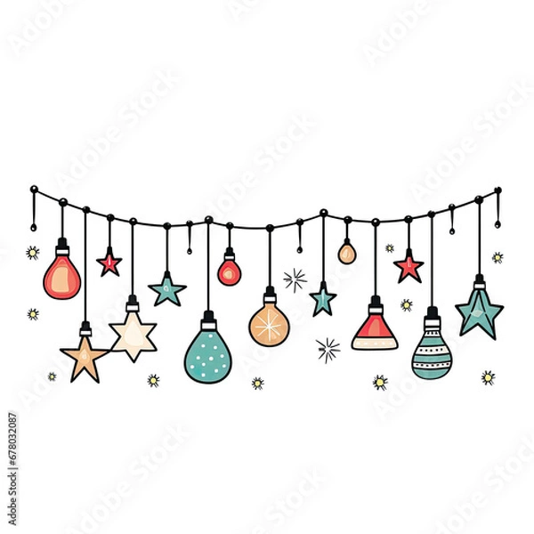 Obraz Christmas Decorative lights 