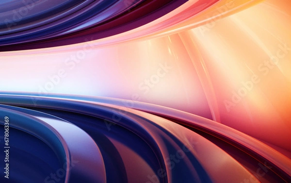 Fototapeta Vibrant Rainbow gradient wave background with grainy texture