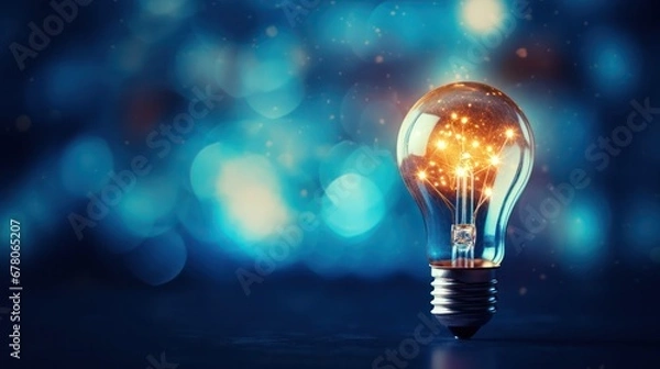 Fototapeta Bulb In Bokeh Effect