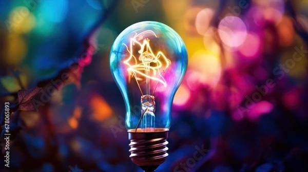 Obraz Bulb with Bokeh Effects