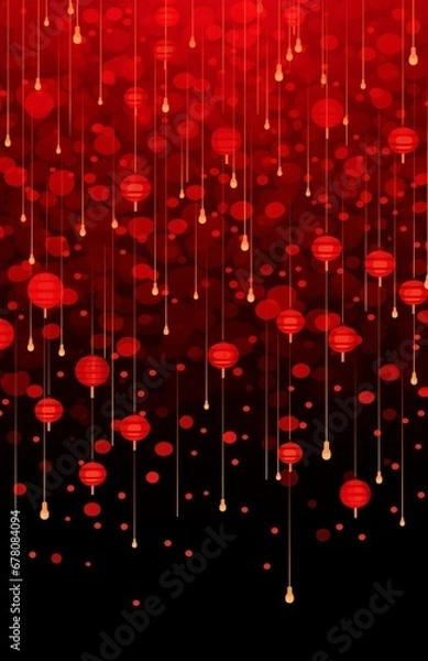 Fototapeta chinese new year red lanterns decoration