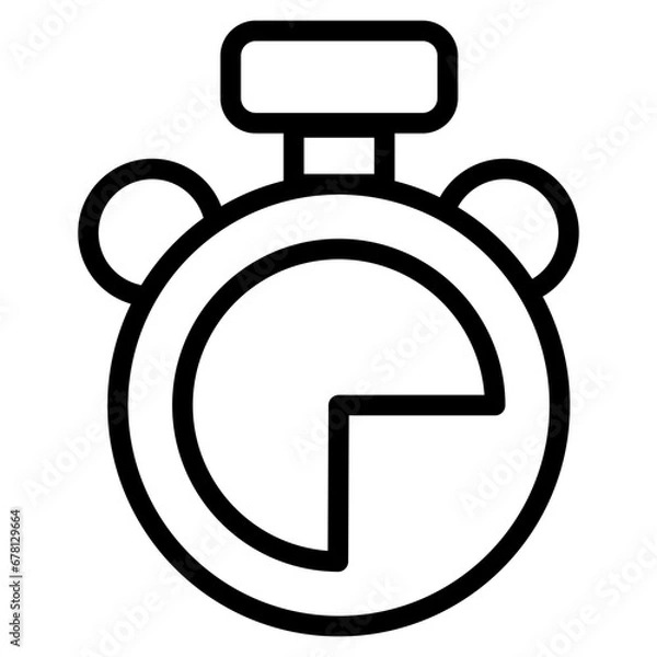 Fototapeta alarm clock line