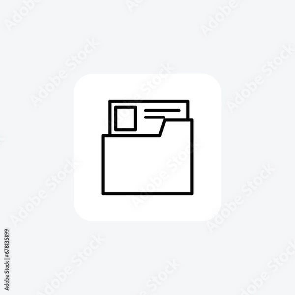 Fototapeta Onedrive Folder Landscape line  Icon isolated on white background vector illustration Pixel perfect

