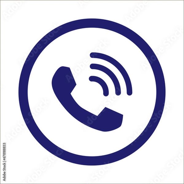 Fototapeta Phone call icon. On white