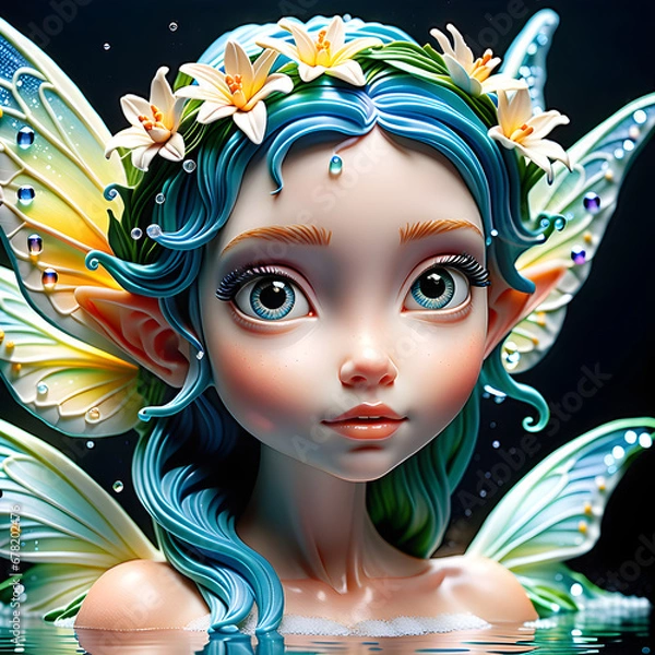 Obraz Enchanting Sugar Ladies Born of Sweet Magic: The Tale of Artistic Creation Unveiling Captivating Sugar Fairies in the World of Creativity.(Generative AI)