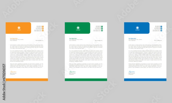 Fototapeta Business and corporate letterhead template