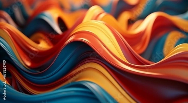 Obraz a blue and orange abstract watery blue gradient wallpaper
