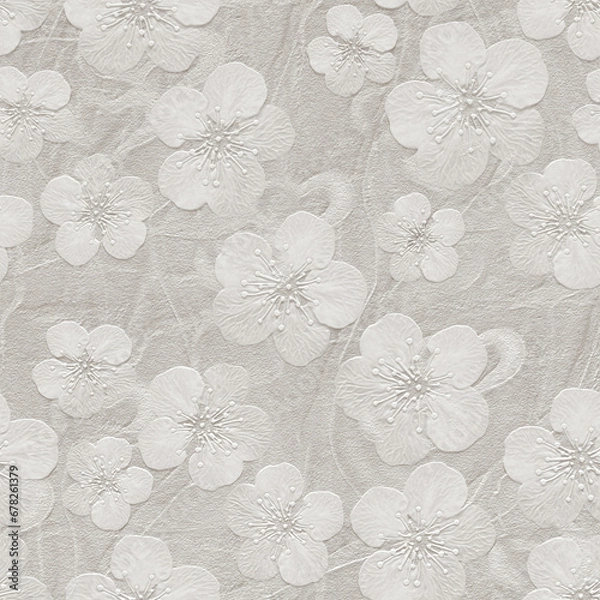 Obraz seamless floral grey background