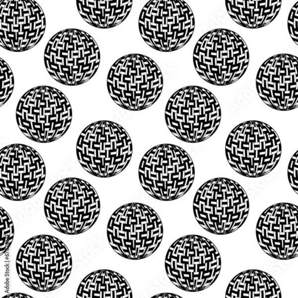 Fototapeta Vector Seamless Pattern with balls