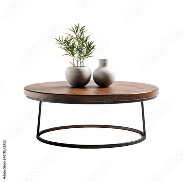 Fototapeta coffee table on transparent background.