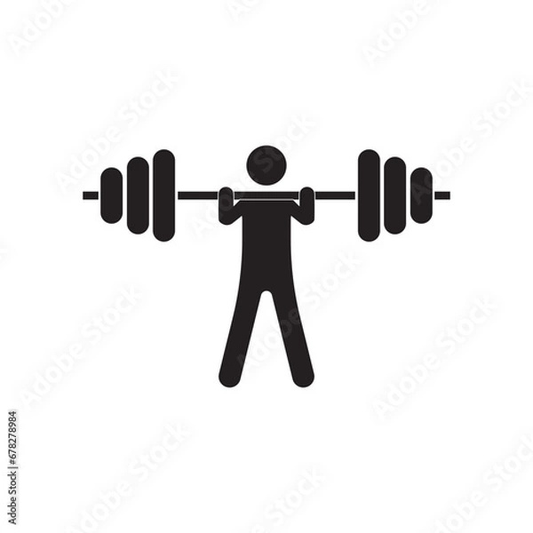 Fototapeta WEIGHTLIFTING ICON