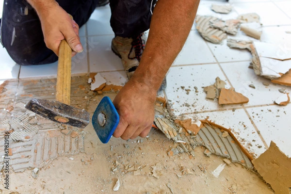 Fototapeta Odnawianie i odnawianie łazienki