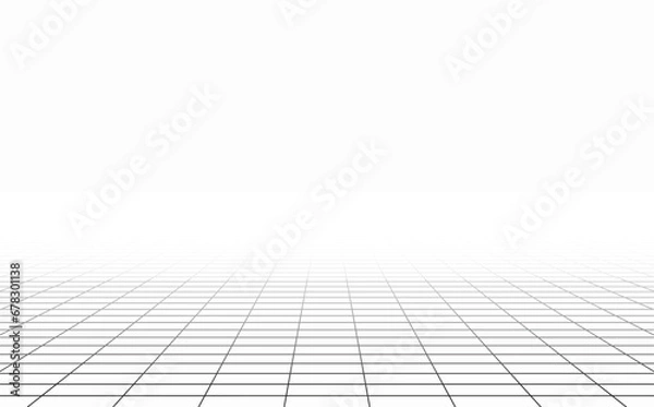 Fototapeta Perspective tiled floor background. Vector illustration.