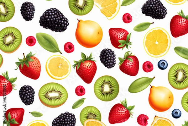 Fototapeta Fruits Pattern art