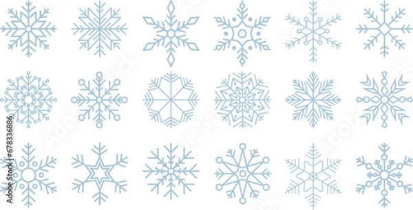 Fototapeta Snowflake set