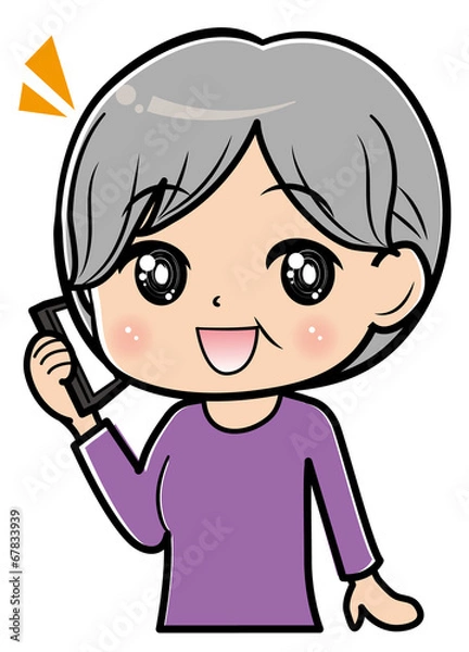 Fototapeta スマホで通話する女性