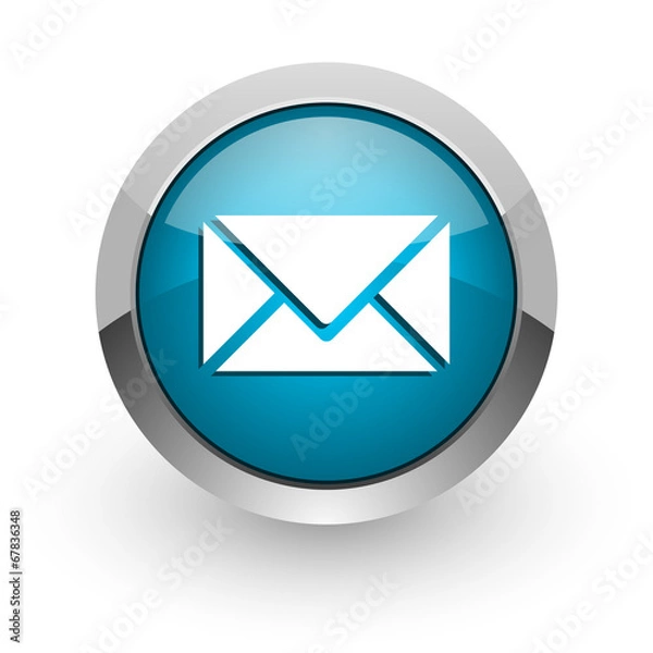 Obraz email blue glossy web icon