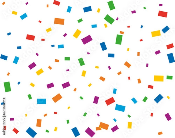 Obraz Rectangular Rainbow Confetti