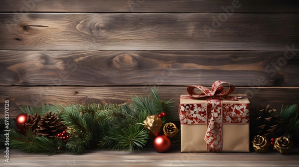 Obraz Rustic Christmas Background