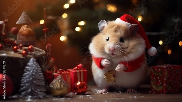 Obraz christmas hamster