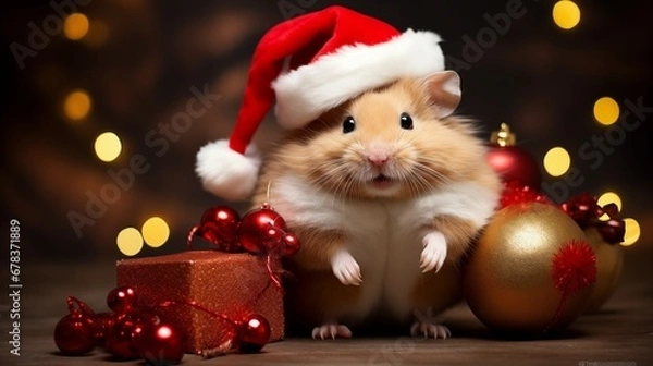Obraz christmas hamster