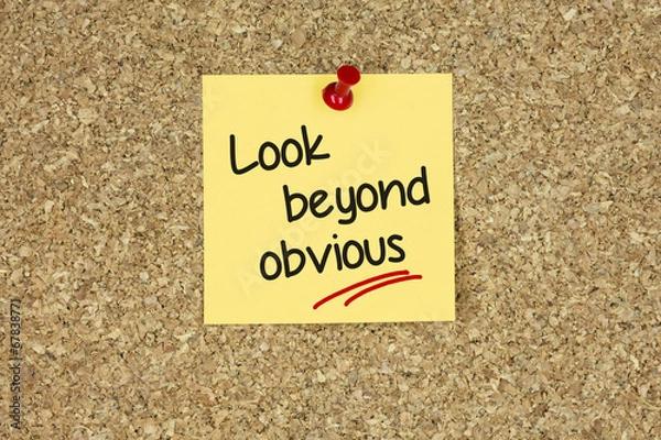 Obraz Look beyond obvious. Cork