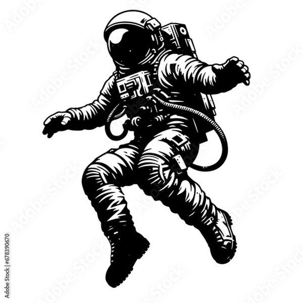 Obraz Astronaut on white background