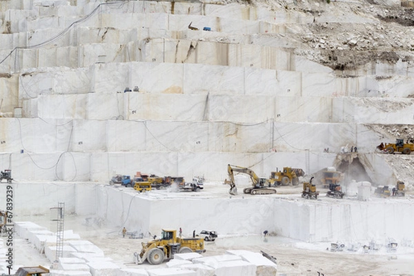 Obraz quarry of white marble