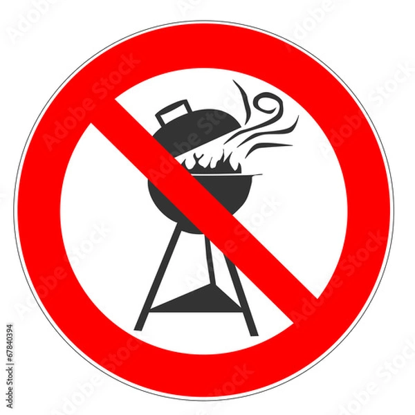 Obraz Grillverbot