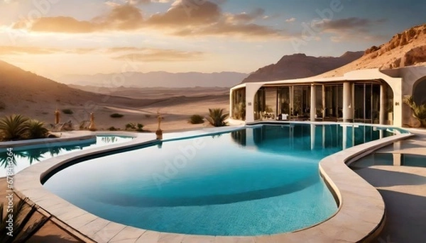 Obraz a luxury pool with a view 