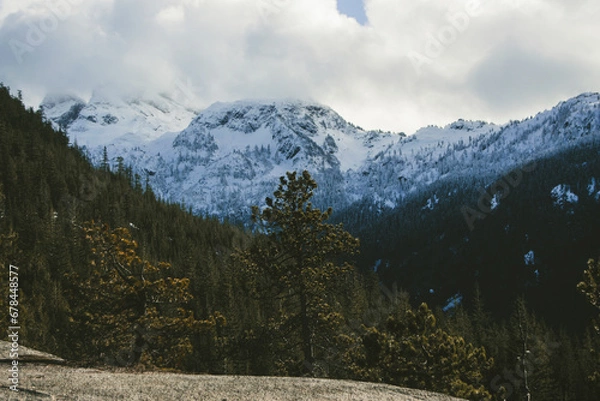 Fototapeta snow covered mountains