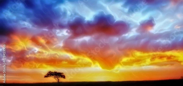 Obraz background of sky and cloud views with beautiful colors