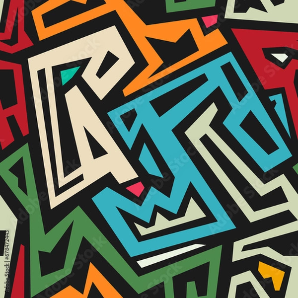 Obraz Tribal geometric. Seamless pattern