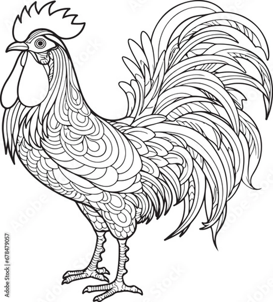 Fototapeta rooster in the garden