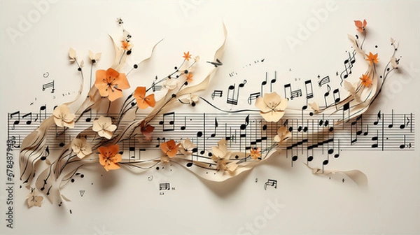 Fototapeta golden notes