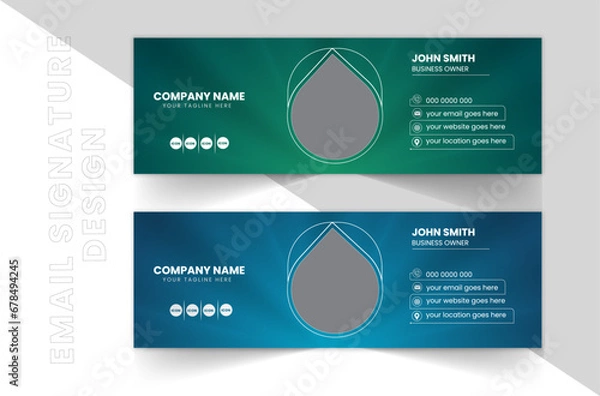 Obraz Colorful email Signatures Template for Business and Personal use , Creative Design And corporate identity.
