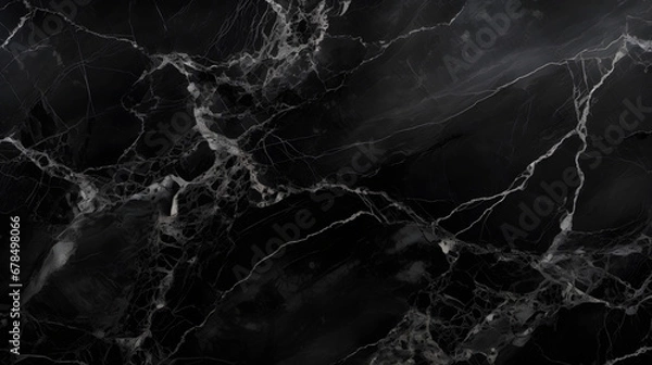 Fototapeta black marble background. black Portoro marble wallpaper and counter tops. black marble floor and wall tile. black travertino marble texture. generative AI.