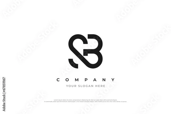 Obraz Letter SB Monogram Logo Design Vector