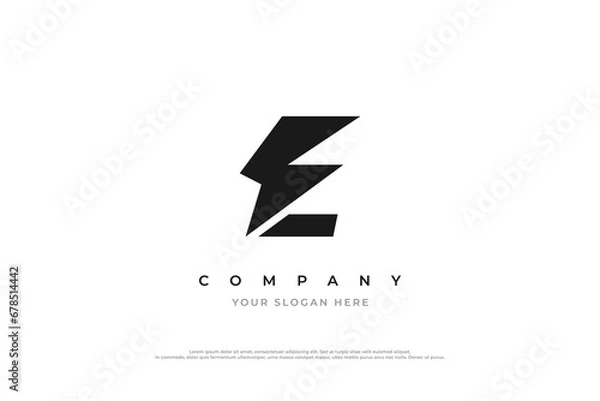 Fototapeta Initial Letter E Energy Logo Design Vector